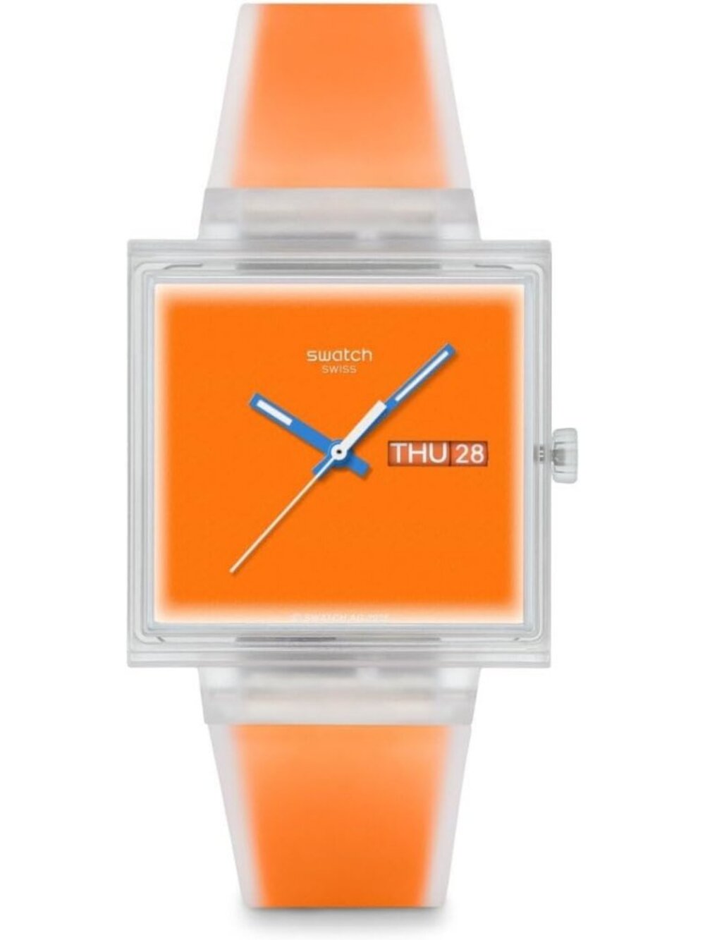 Unisex Orange Casual Watch Bio-sourced Quartz Square Analog Stylish Wrist Watch